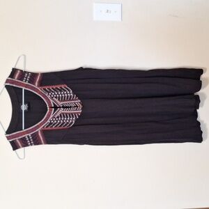 Bobeau womens medium embroidered tribal sleeveless tunic